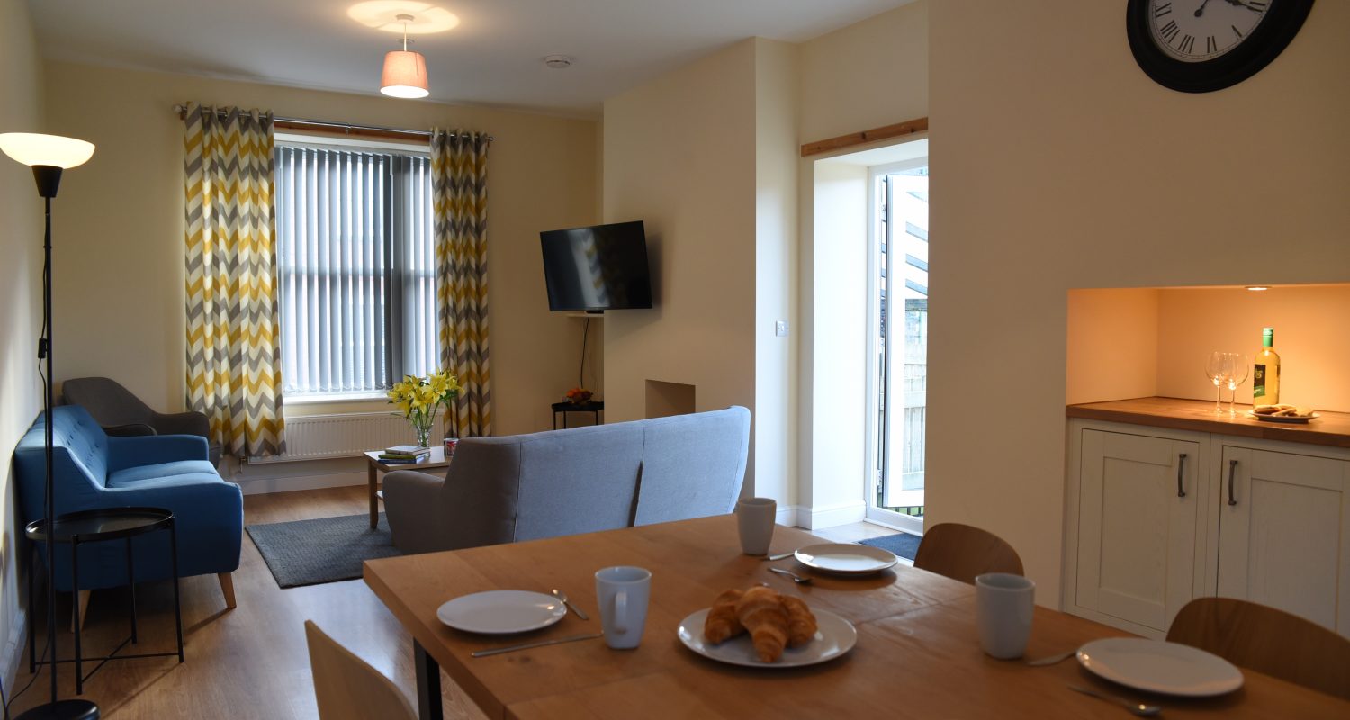 Dining and Living Room at Afonwy House Mid Wales Holiday Lets apartments in Rhayader near the Elan Valley