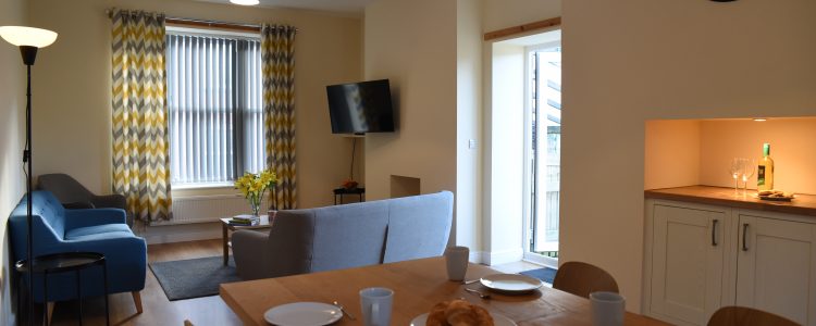 Dining and Living Room at Afonwy House Mid Wales Holiday Lets apartments in Rhayader near the Elan Valley