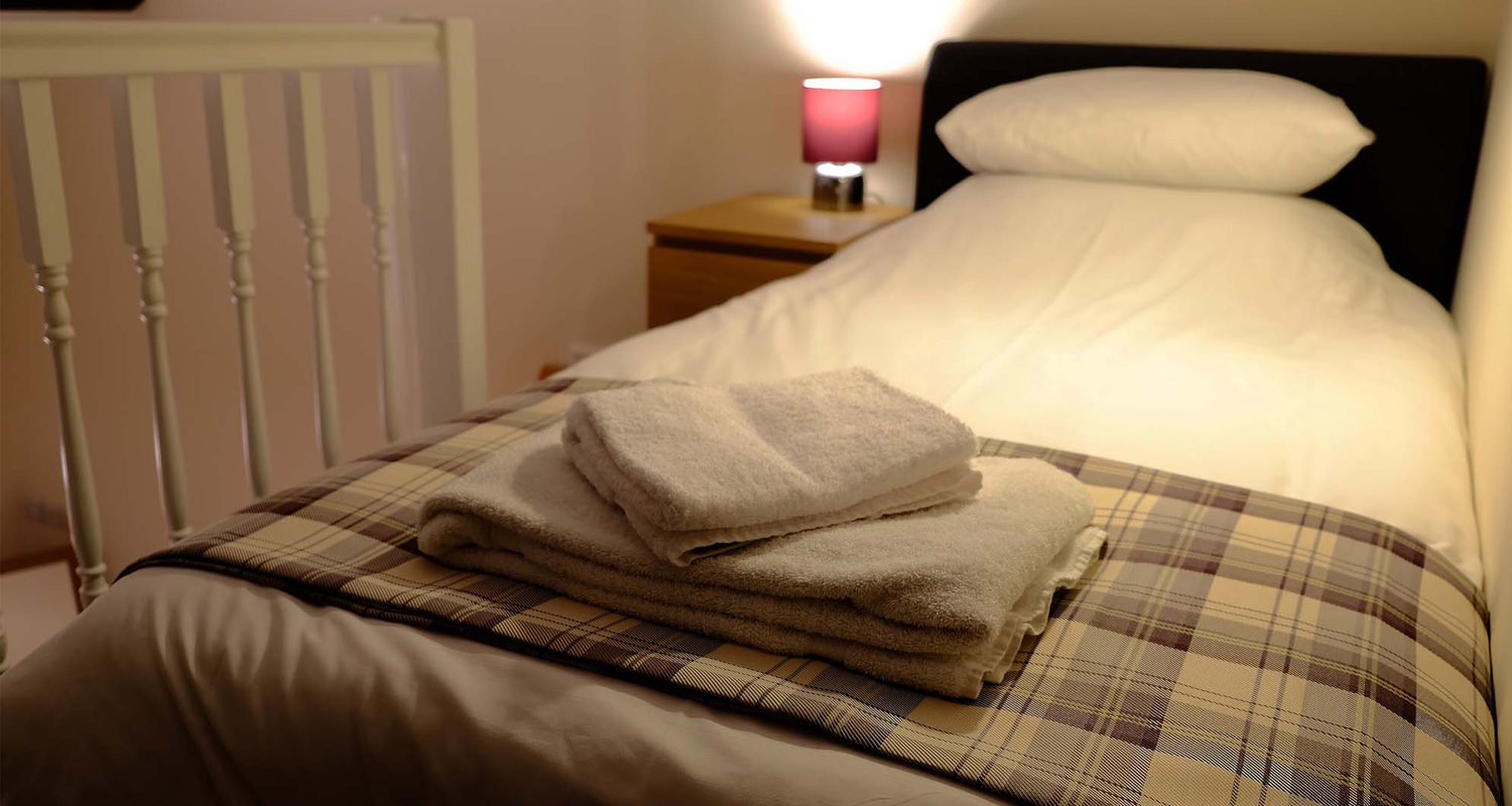 Mezzanine Bedroom single bed at The Bakehouse Mid Wales Holiday Lets Rhayader Elan Valley