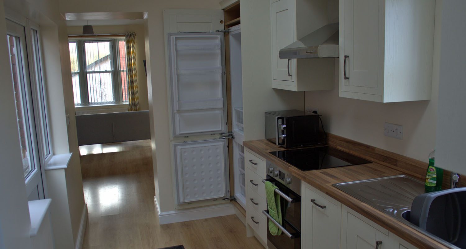 Afonwy House Kitchen into living Mid Wales Holiday Lets, Rhayader, Elan Valley